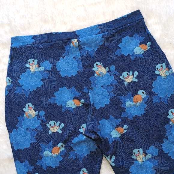 Blackmilk Pokemon Blue Squirtle Flowers Cuffed Pants Size XXL - Picture 8 of 14